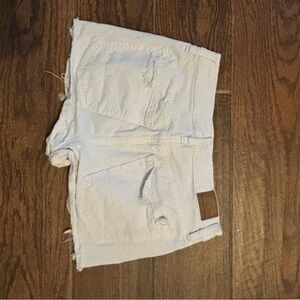 American Eagle Outfitters White Jean Shorts Distressed Casual
